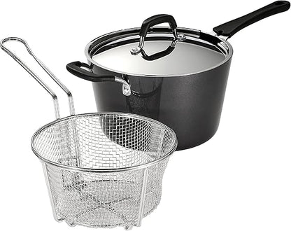 Tramontina Deeper Fryer wHelper Handle Nonstick 5.5 Qt, 80106003DS