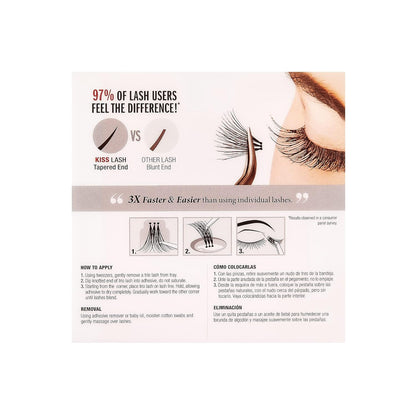 KISS Looks So Natural False Eyelashes Multipack, Lightweight & Comfortable, Tapered End Technology, Reusable, Cruelty-Free, Contact Lens Friendly, Style 'Moved', 30 Count (Pack of 1) Fake Eyelashes