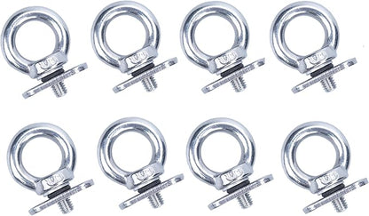 Thorn Track Mount Tie Down Eyelets, M6 Metal Eye Bolts, 316 Stainless Steel, Hold Bungee Cord or Ropes Up to 0.6 Inch