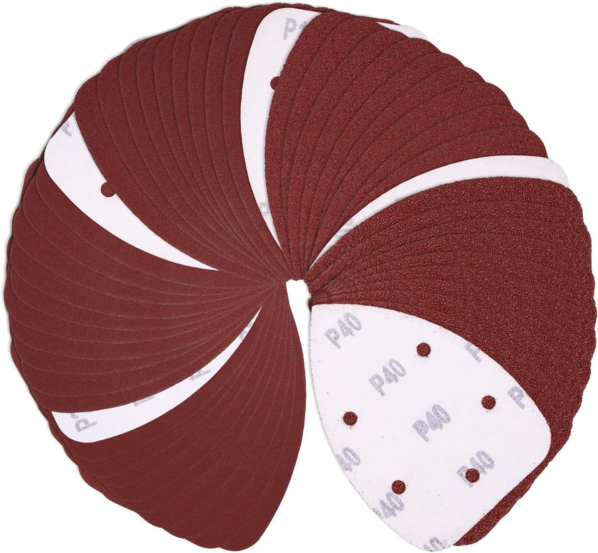 Mouse Detail Sander Sandpaper Sanding Paper Assorted Sanding Pads 40 80 120 180 240 Grits (50pcs Mouse Sandpaper)