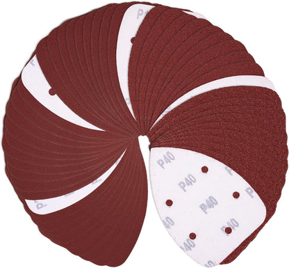 Mouse Detail Sander Sandpaper Sanding Paper Assorted Sanding Pads 40 80 120 180 240 Grits (50pcs Mouse Sandpaper)