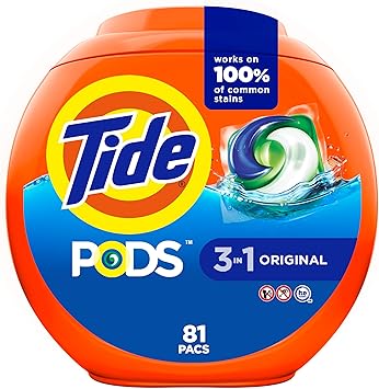 Tide PODS Laundry Detergent Soap PODS, High Efficiency (HE), Original Scent, 81 Count