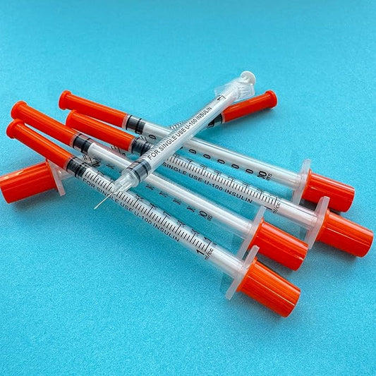 1ml Syringes with Needle, Syringe 1mlcc Needles 30G 516 Inch, Individually Wrapped ,Pack of 10