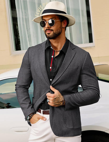 Mens Blazer Sport Coats Casual Lightweight 2 Button Sports Coat and Blazers Suit Jacket