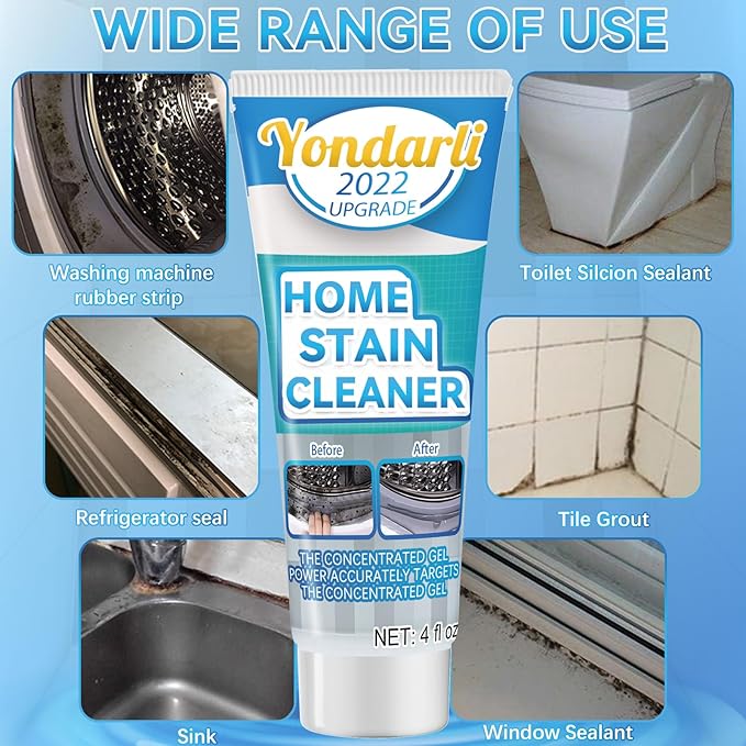 Home Remover Gel, 10 Fl Oz Remover for Washing Machine Refrigerator Strips, Household Front Load Washing Machine Cleaner, Cleaner for Tiles Sealant Bathroom Cleaning Home Sinks Grout Cleaner