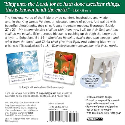 365 Bible Verses-A-Year for 2024 Page-A-Day Calendar: Timeless Words From the Bible to Guide, Comfort, and Inspire