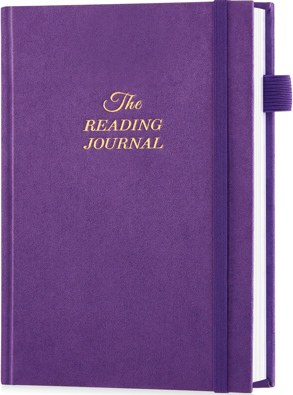 JUBTIC Reading Journal - Book Journal Reading Log for Review and Track Your Reading Progress - Gift Book Accessories for Book Lovers and Voracious Readers - 75 Books?A5 Size (Purple)