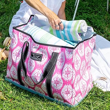 SCOUT 3 Girls' Extra Large Sandproof Utility Tote - Zipper Closure Beach, Pool  Travel Bag