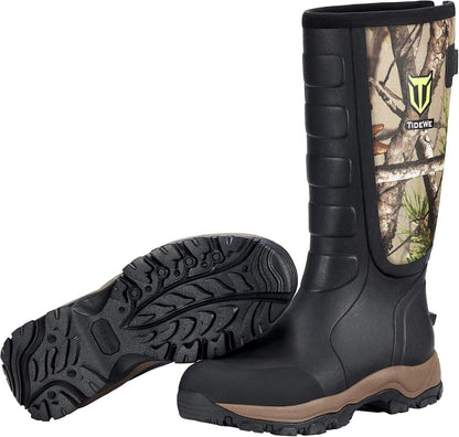 Durable TIDEWE hunting boots with neoprene uppers, anti-snake bite material, and deep tread for outdoor adventures.