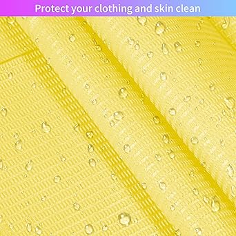 Disposable Patient Bibs 60 PCS Waterproof Tattoo Bib 3 Ply Tissue Napkins, Annhua Dentist Bibs Tattoo Tray Covers Lap Cloths - Sturdy and Leakproof - Yellow