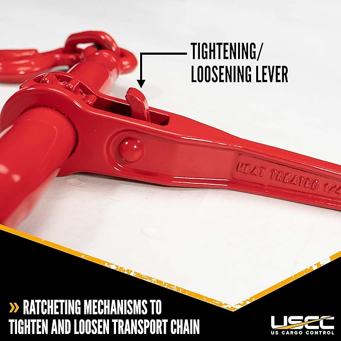 US Cargo Control Ratchet Load Binder for 14" Grade 70 Chain (Working Load Limit: 3,150lb)