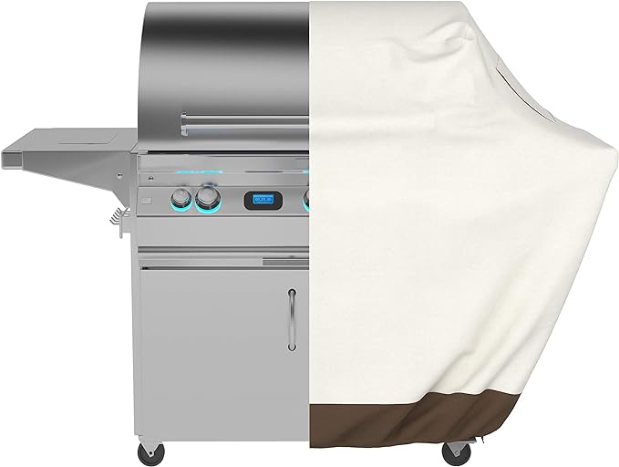 Basics Gas Grill Barbecue Cover, 65 inch, Large, Beige