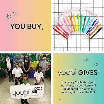 Yoobi 1 Subject Notebook Ice Cream Cone, College Ruled  100 Perforated, 3-hole Punched Sheets  2 Interior Pockets  PVC Free, FSC Certified Paper  10.5 x 8.4 x 0.5