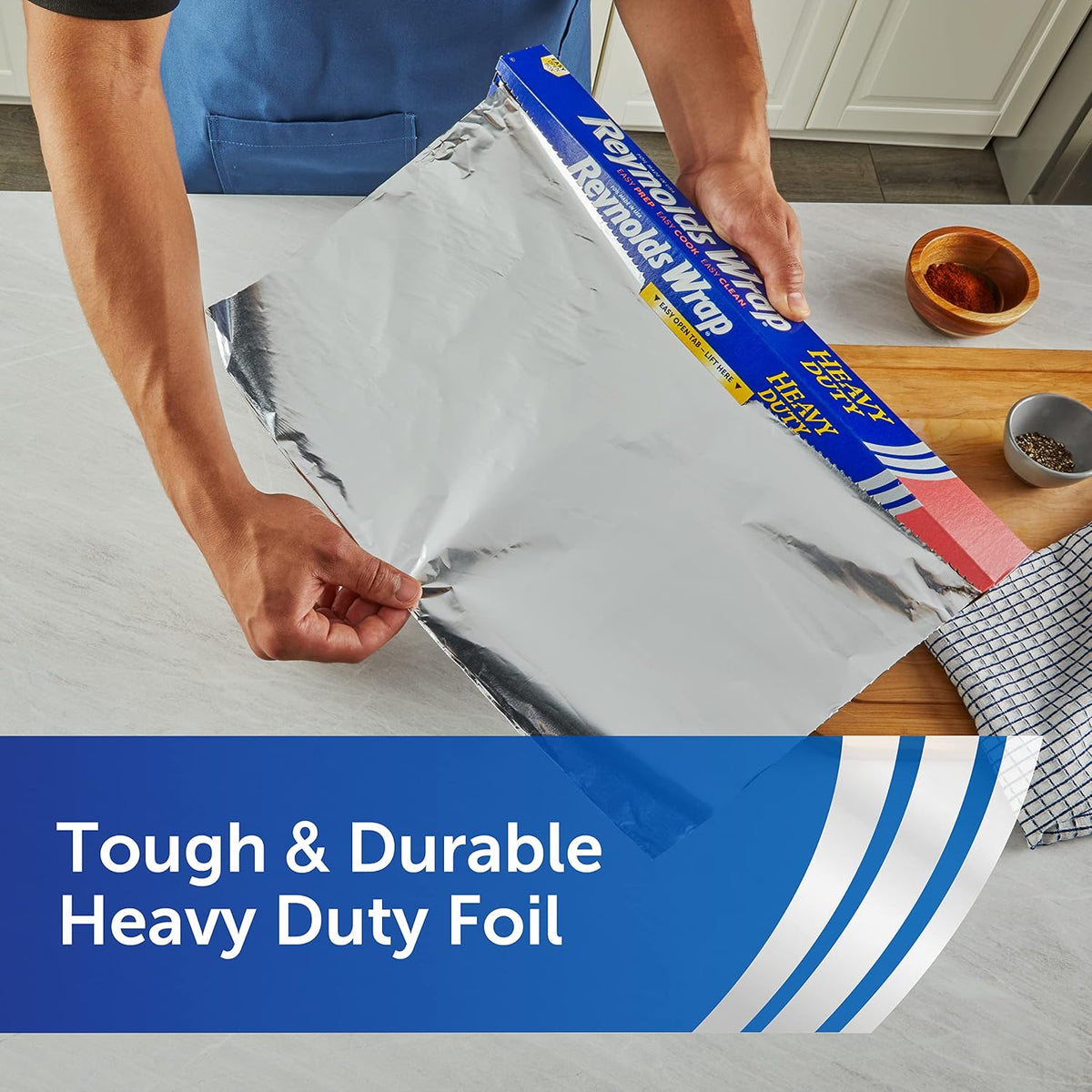 Reynolds Wrap Heavy Duty Aluminum Foil, 18 Inch Width, 75 Square Feet
