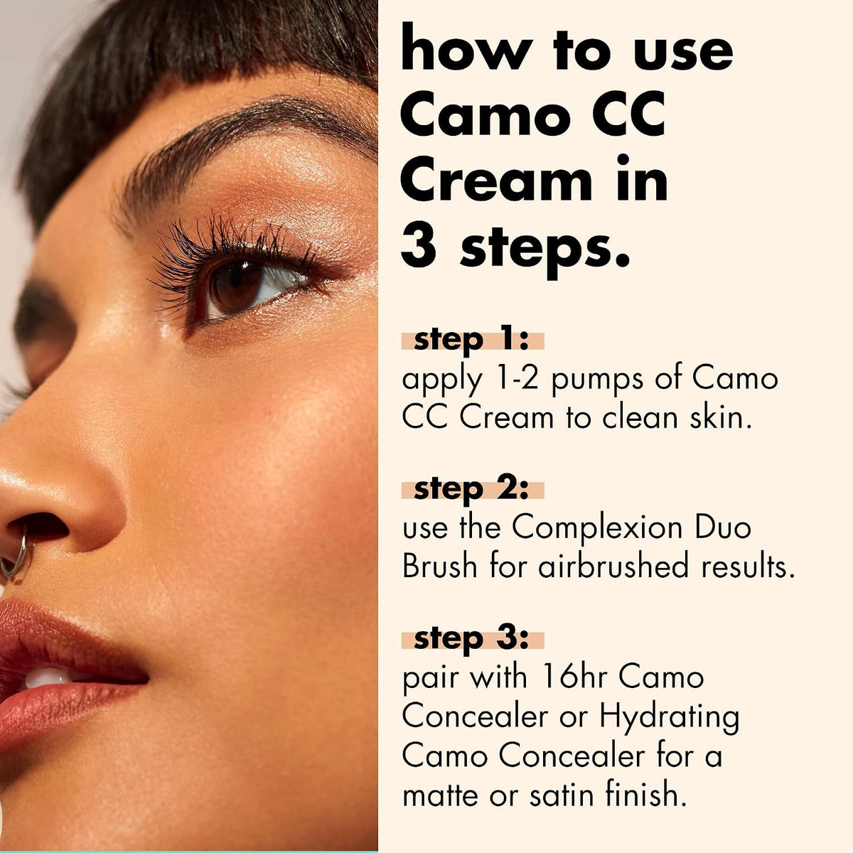e.l.f. Camo CC Cream, SPF 30 Color-Correcting Medium-To-Full Coverage Face Foundation, Delivers An Airbrushed Finish, Vegan & Cruelty-Free, Rich 660 N