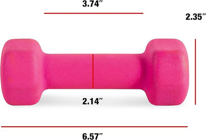 CAP Barbell Neoprene Dumbbell, 3lb, neon pink, 1291926