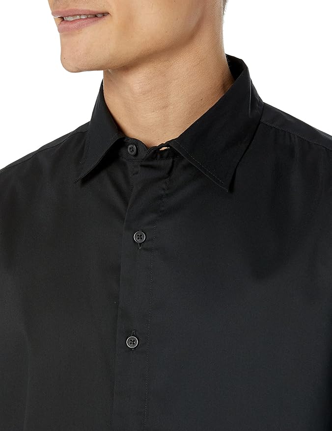 Essentials Dress Shirts, Button Down, Long Sleeve, Regular-Fit Stretch