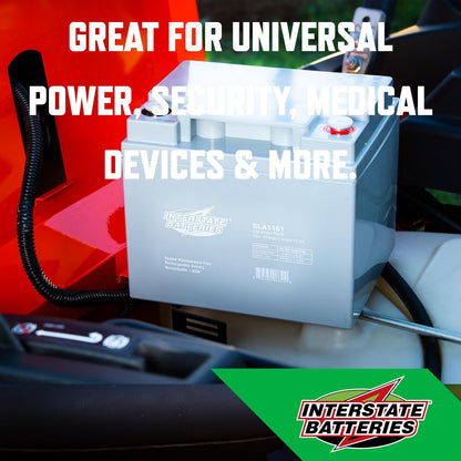 Interstate Batteries 12V 44Ah Battery (Insert Terminal) SLA AGM VRLA Rechargeable Replacement for UPS Backup Power, Fire & Security, Emergency Lighting (SLA1161) (cosmetic scratches)