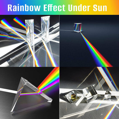 QFkris K9 Optical Crystal Photography Prism Set, 5 Pack