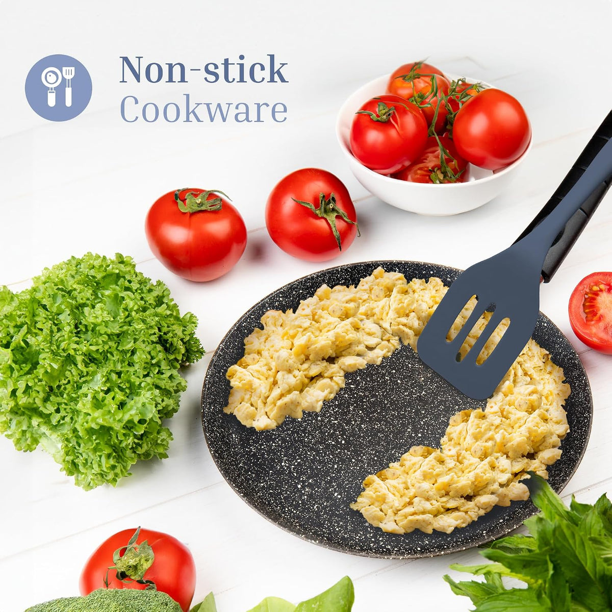 Silicone Slotted Turner Set – 1-Piece Set of Turner Spatulas for Eggs and Pancakes – Kitchen Tools and Accessories with Comfortable Handles, Heat-Resistant Utensils for Cooking & Baking – Cream