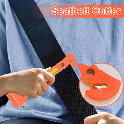 Window Breaker Seatbelt Cutter, 2-in-1 Emergency Escape Tool with Seatbelt Cutter, Car Glass Breaker for Family Rescue and Traffic Accident Emergency Escape (Does Not Include Holder)