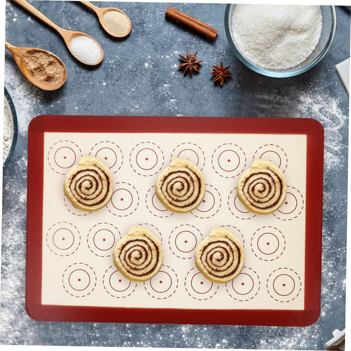 Silicone Baking Pad Reusable Non-stick Heat Resistant Easy to Clean Macaron Baking Mat Cake Baking Mat Pastry Accessory 1 Pack