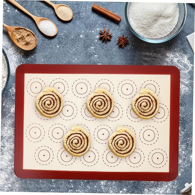 Silicone Baking Pad Reusable Non-stick Heat Resistant Easy to Clean Macaron Baking Mat Cake Baking Mat Pastry Accessory 1 Pack