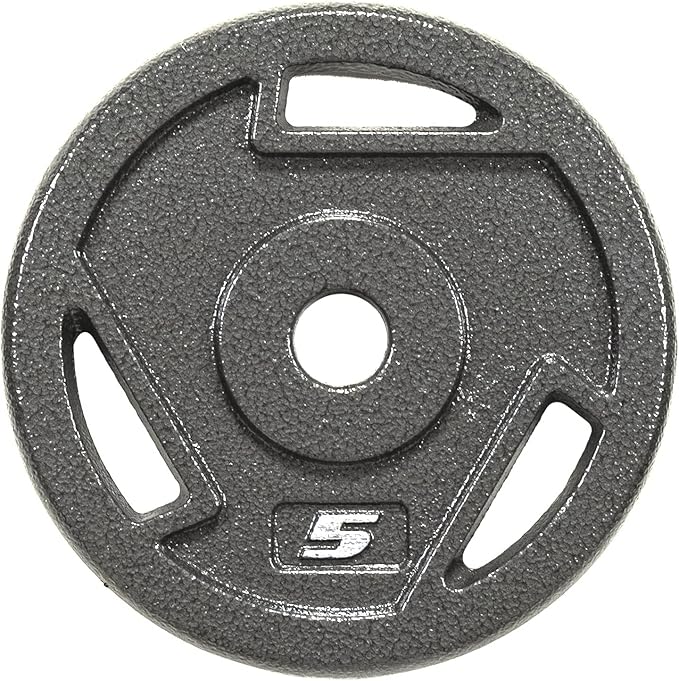 BalanceFrom Cast Iron Plate Weight Plate for Strength Training, Weightlifting and Crossfit, 1-Inch or 2-Inch, Standard or Olympic