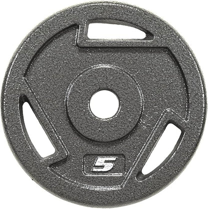 BalanceFrom Cast Iron Plate Weight Plate for Strength Training, Weightlifting and Crossfit, 1-Inch or 2-Inch, Standard or Olympic