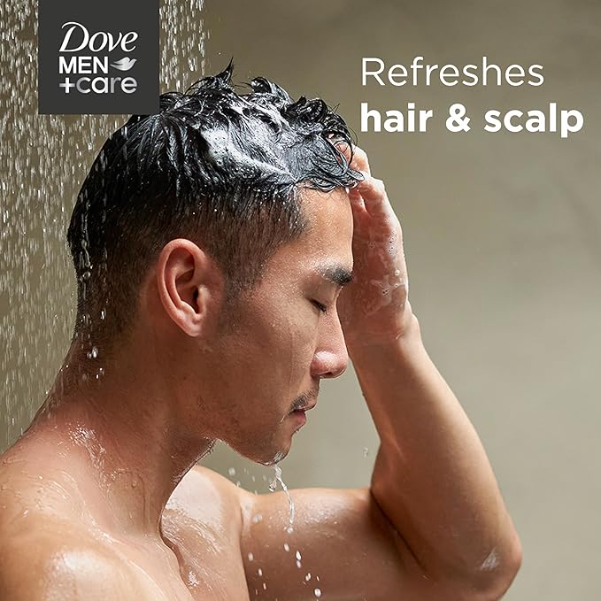 Dove MenCare Fortifying 2 in 1 Shampoo and Conditioner for Normal to Oily Hair Fresh and Clean with Caffeine Helps Strengthen and Nourish Hair 12 oz
