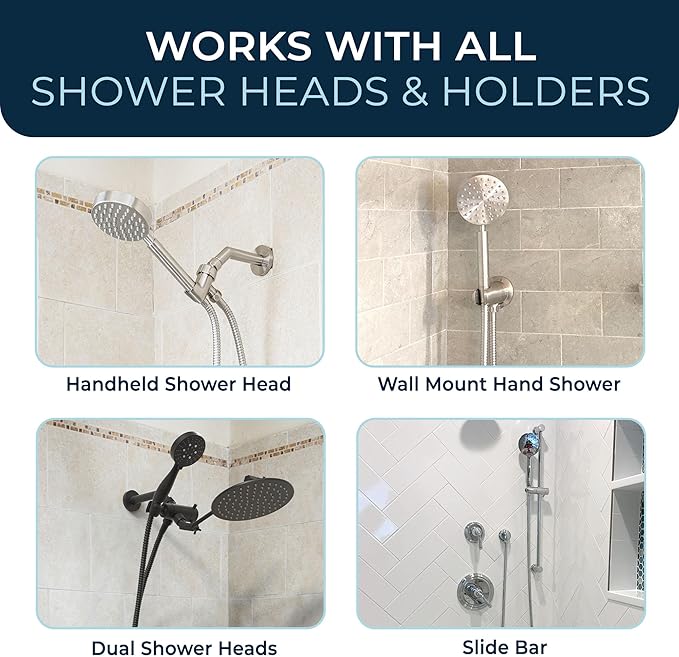 HammerHead Showers All Metal Shower Hose Attachment for Showerhead, Extra-Long 72-Inch Universal Replacement Hose for Hand held Shower, Brushed Nickel