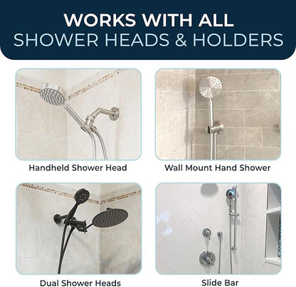 HammerHead Showers All Metal Shower Hose Attachment for Showerhead, Extra-Long 72-Inch Universal Replacement Hose for Hand held Shower, Brushed Nickel