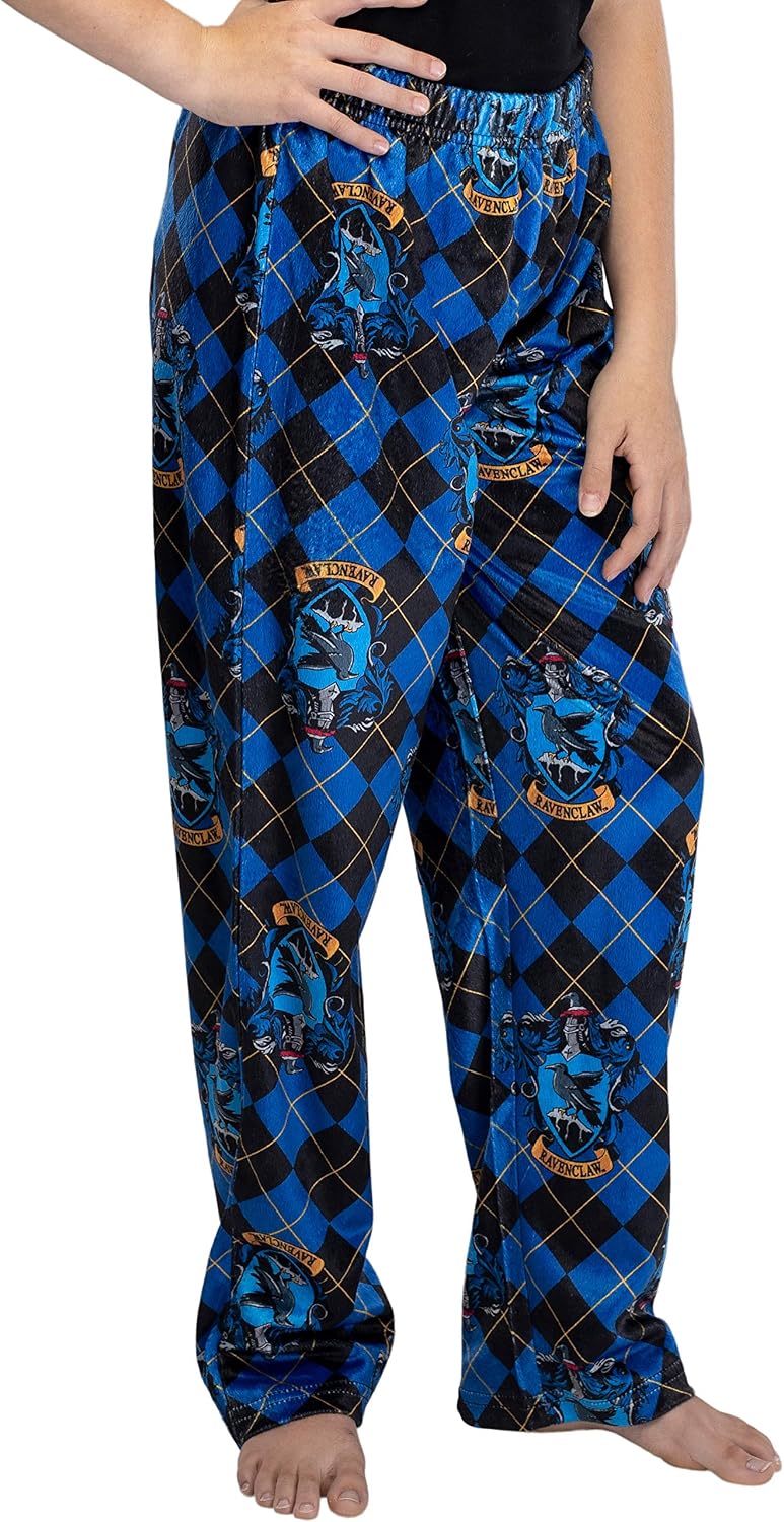 Harry Potter Big Girls Hogwarts Houses Crest Lounge Pants Pajamas.