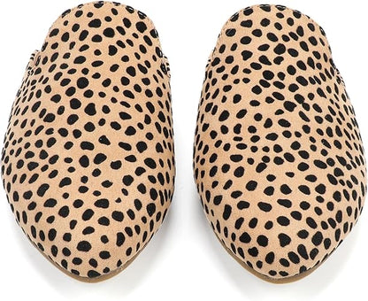 BOYYOUN Mules for Women Comfortable Slip On Backless Flats Pointed Toe Loafers for Work and Casual Wear Low Heel Closed Shoes Womens Mule