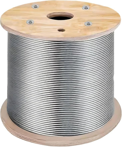 7 x 19 Galvanized Aircraft Cable Wire Rope 1/8" - 250, 500 and 1000 ft (1000 ft Reel)