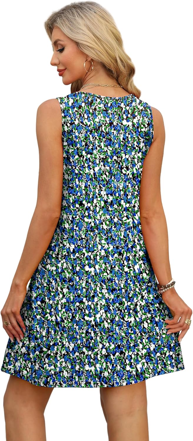 OFEEFAN Women's Casual Sundress with Pockets