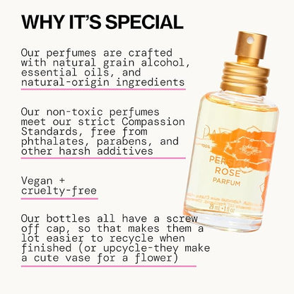 Pacifica Beauty, Persian Rose Clean Fragrance Spray Perfume, Made with Natural  Essential Oils, Fresh Rose Scent, Vegan  Cruelty Free, Phthalate-Free, Paraben-Free, Gifts for Her, 29 ml. 1 fl. oz