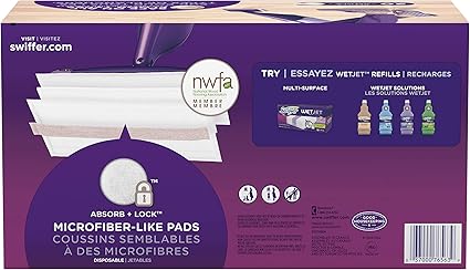 Swiffer WetJet Mops for Floor Cleaning, Hardwood Floor Cleaner Spray Mop Pad Refill, 20 Count