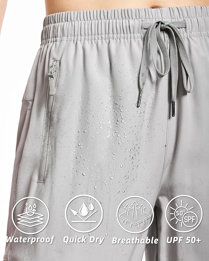 Capri Pants for Women Lightweight Quick Dry Cargo Hiking Pants Capris Joggers Summer with Zipper Pockets