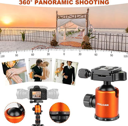 8085 inches Heavy Duty Tripod for Camera and Phone, 85" Camera Monopod Tripods, DSLR Binoculars Spotting Scope Camcorders Video Tripod Stand, 360 Degree Ball Head, 35 lbs Loads