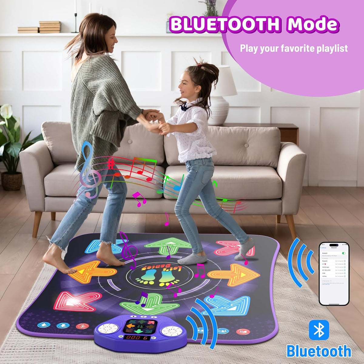 This 8-button dance mat with Bluetooth and 7 game modes is perfect for getting kids active and developing their rhythm and coordination.
