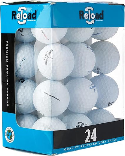Reload Recycled Golf Balls (24-Pack) of Bridgestone Golf Balls, White(Packaging May Vary)