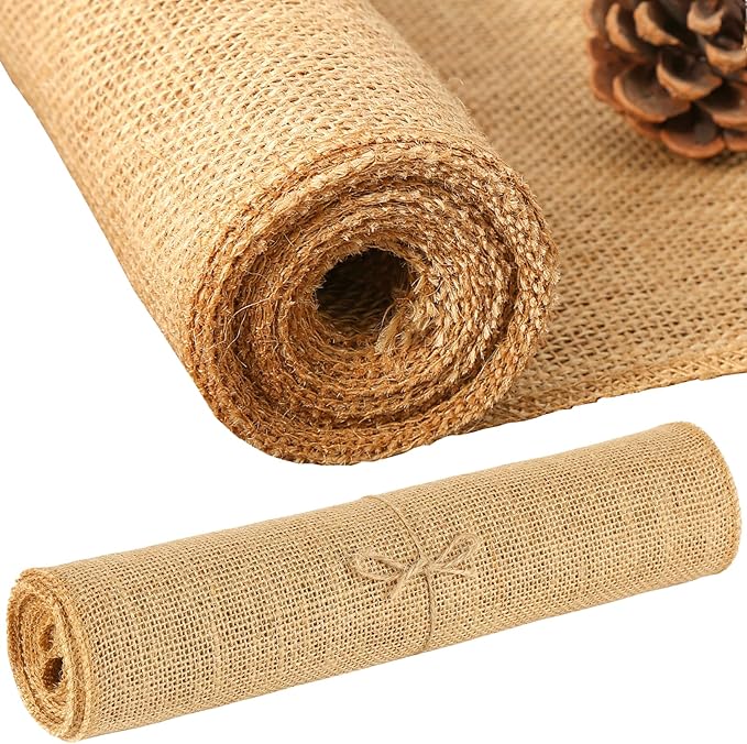Burlap Table Runners 30x275cmNatural Rustic Decor for Weddings, Parties  Home TableclothPremium Jute Fabric RollsEco-Friendly Hessian Linens DIY Crafts