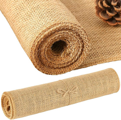 Burlap Table Runners 30x275cmNatural Rustic Decor for Weddings, Parties  Home TableclothPremium Jute Fabric RollsEco-Friendly Hessian Linens DIY Crafts
