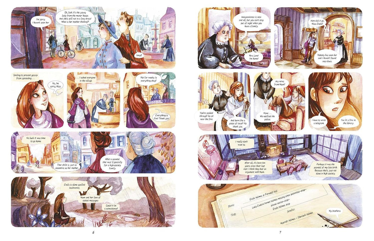 Enola Holmes: The Graphic Novels: The Case of the Missing Marquess, The Case of the Left-Handed Lady, and The Case of the Bizarre Bouquets (Volume 1) by Serena Blasco (Book is slightly warped)
