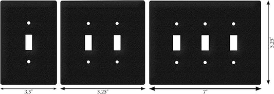 SWEN Products Blank - No Design Wall Plate Cover (Single Rocker, Black)