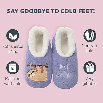 Snoozies Pairable Slipper Socks - Slippers for Women, Non-Slip Fuzzy Slipper Socks