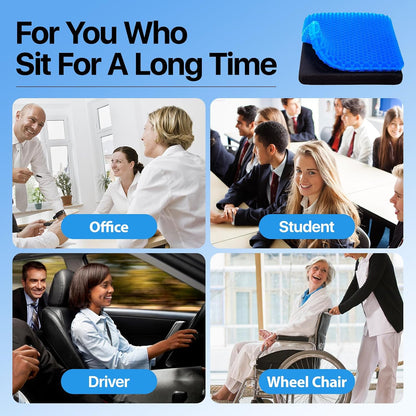 Large Cooling Gel Honeycomb Seat Cushion, 18 x 18 in