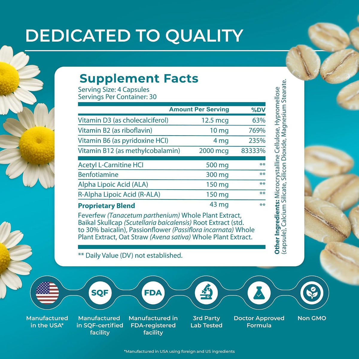 PUREHEALTH RESEARCH Nerve Regen Formula - Nerve Support Supplement for Feet & Hands - with Alpha Lipoic Acid ALA, Benfotiamine, Acetyl L-Carnitine, Riboflavin, Vitamin B6, B12, D3 & More- 60 Capsules