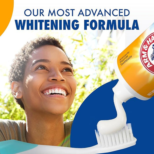 Arm  Hammer Advance White Toothpaste, Clean Mint Flavor, Stain Defense Technology, 6 Ounce (Pack of 4)